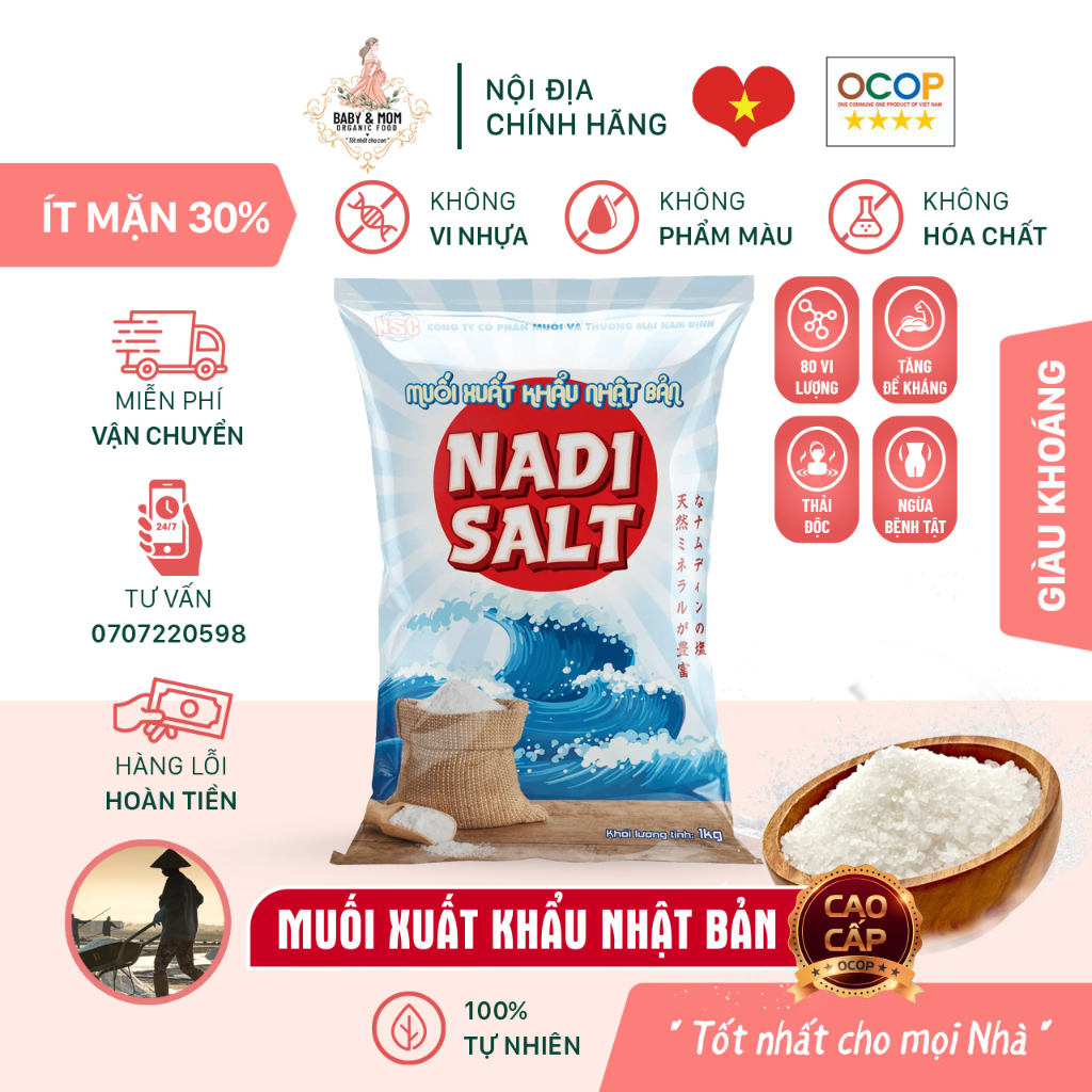 Muối Xuất Khẩu Nhật Bản Nadi Salt - 1kg (Nsc)