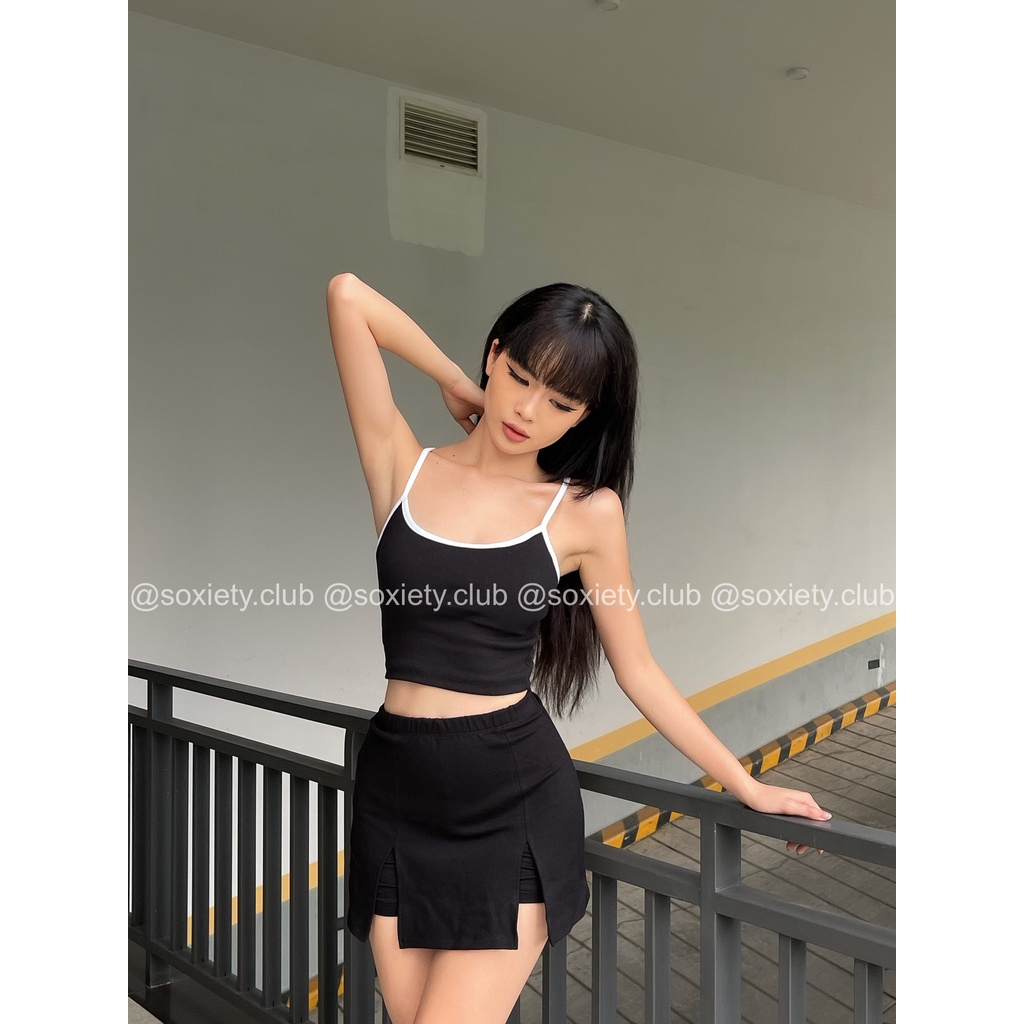 Set áo dây + áo khoác ren hoa, kèm chân váy hack dáng phong cách y2k phù hợp mùa hè A64