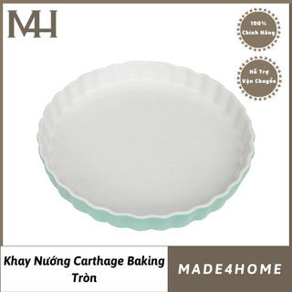 Khay nướng bánh carthage baking tròn bằng gốm chịu nhiệt cao Made4Home