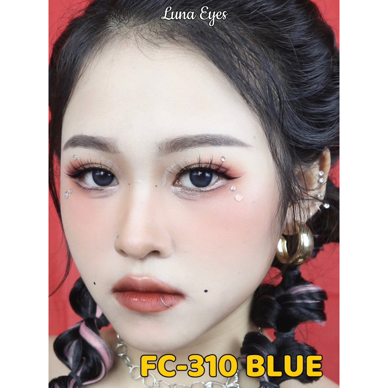Kính áp tròng LUNA EYES FC-310 BLUE - Lens size vừa