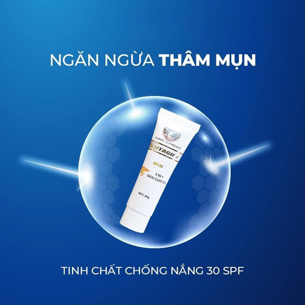 Kem Mụn SANTAGIFT 20gr - Gel giúp giảm mụn - Mờ thâm - Chống nắng