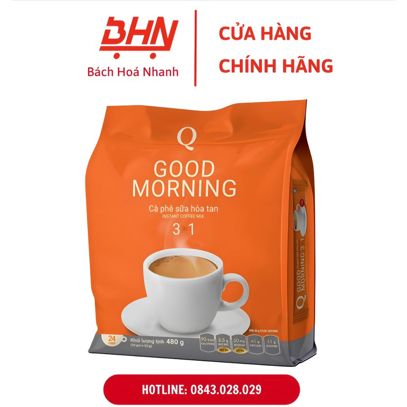 Cà phê sữa hoà tan Trần Quang Goodmorning 3in1