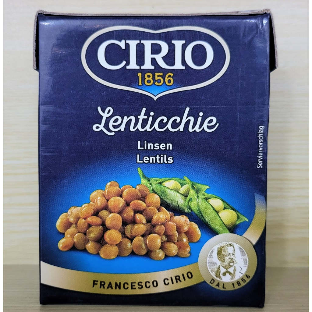 CIRIO (hộp giấy 380g) ĐẬU LĂNG Ý ĐÓNG HỘP Lentils