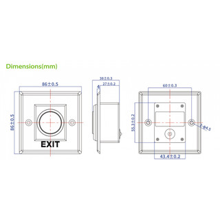 Nút nhấn Exit cảm ứng không chạm ZKTeco TLEB101