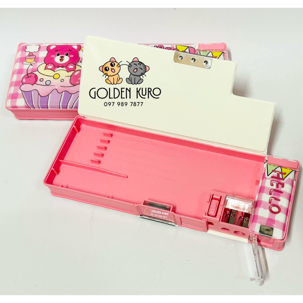 Hộp bút hít gấu dâu