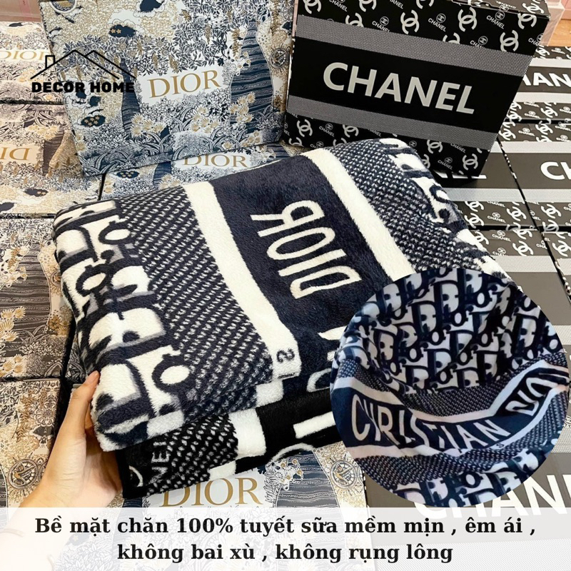 Chăn mền lông tuyết nhung thương hiệu cao cấp kèm hộp sang trọng, chăn mỏng mùa hè văn phòng siêu mềm mịn