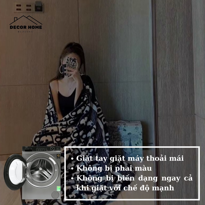 Chăn mền lông tuyết nhung thương hiệu cao cấp kèm hộp sang trọng, chăn mỏng mùa hè văn phòng siêu mềm mịn