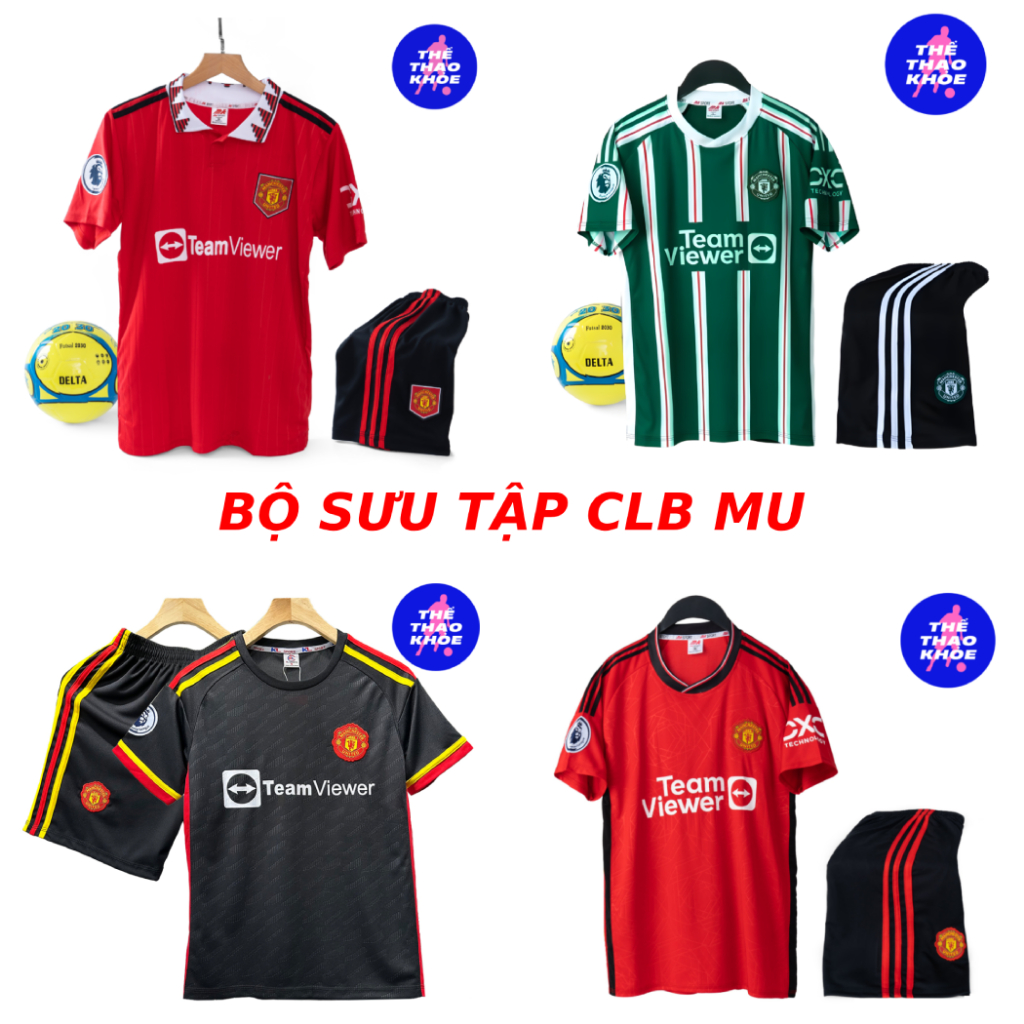 Bộ Sưu Tập Áo Bóng Đá CLB MU 2023 - Đỏ - Đen - Xanh - Thun Lạnh Cao Cấp, Không Nhăn, Không Xù Lông