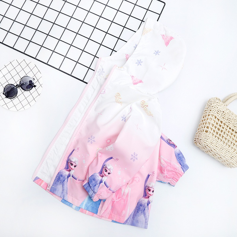 Áo khoác dù hai lớp chống thấm nước dành cho bé gái từ 15kg đến 40kg - Mebena