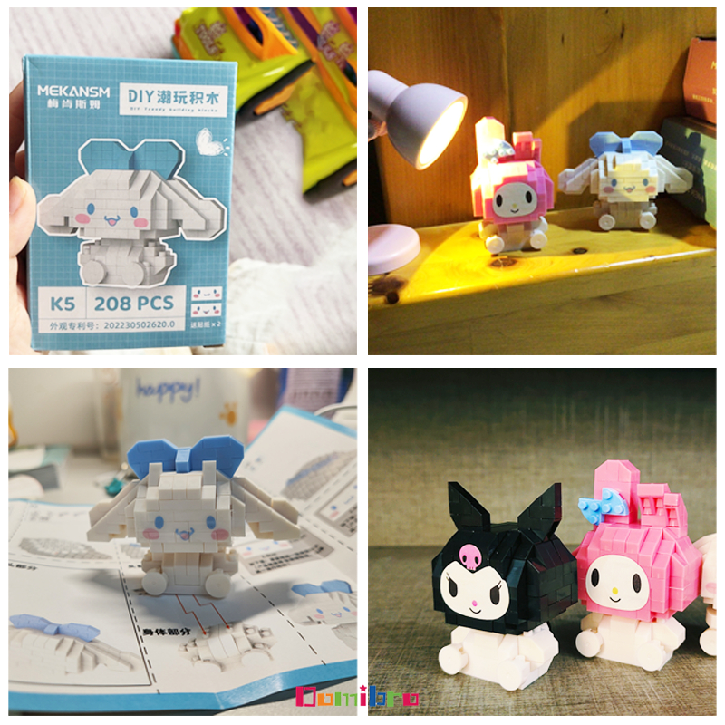 Bộ đồ chơi lắp ráp giá rẻ Nhân Vật Hoạt Hình Kuromi Cún Cinnamoroll Cực Cute động vật hoạt hình đồ chơi trẻ em gái