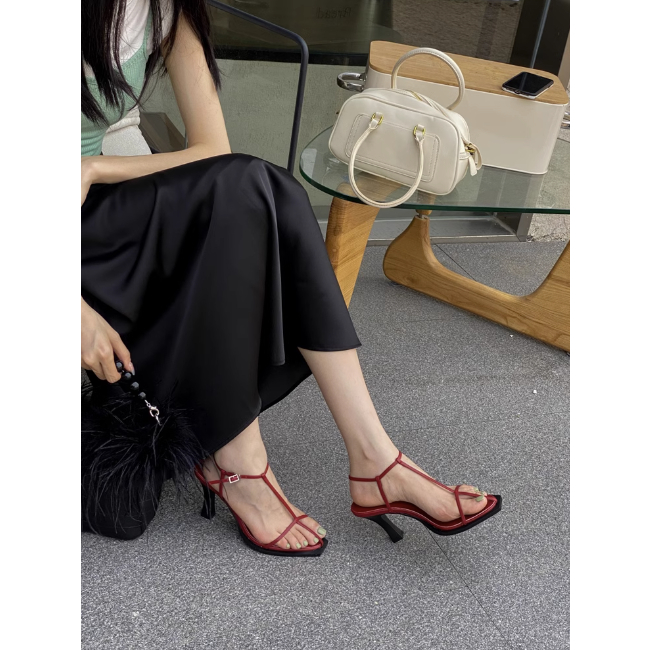 Sandals quai mảnh mũi nhọn ulzzang cao gót thời trang nữ mùa xuân 2023