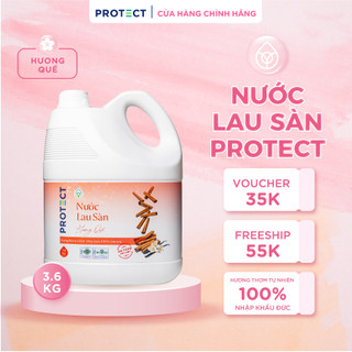 Nước Lau Sàn Đuổi Muỗi Hữu Cơ PROTECT 3,6kg Hương Quế Siêu Đậm Đặc Tiết Kiệm, Loại Bỏ Vết Bẩn, Khử Mùi Hiệu Quả