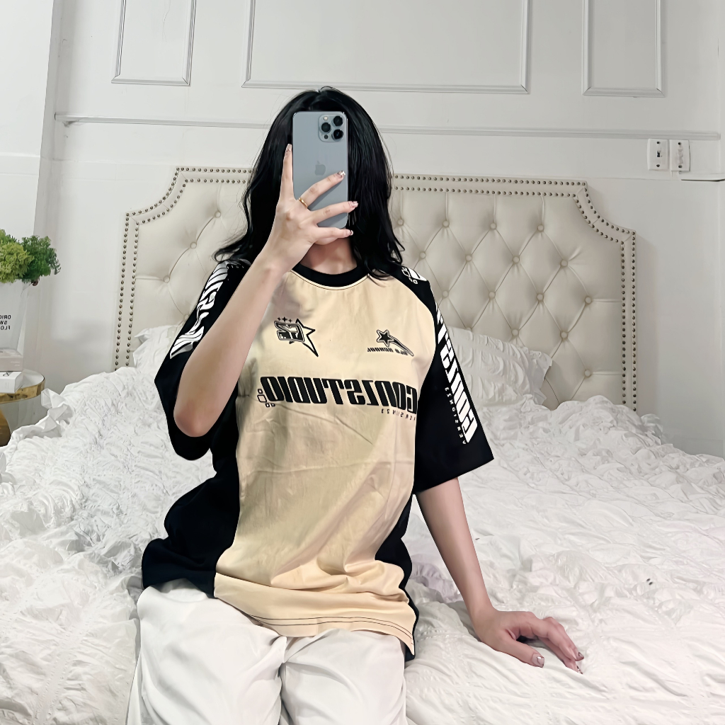 ÁO THUN FORM MÀU TRẮNG PHỐI SƯỜN GONZSTUDIO