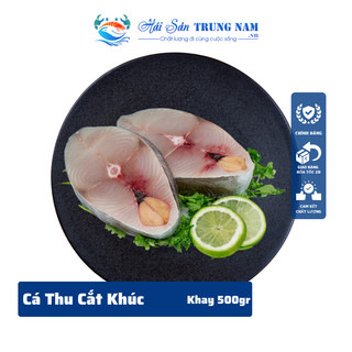 Cá thu tươi cắt khúc - - cấp đông khay 500gr