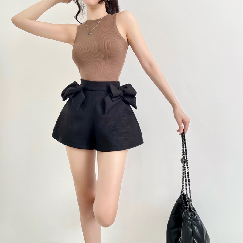 DOLL Short - Quần short cách điệu 2 nơ to ở hông siêu đáng iu, tiểu thư nữ tính