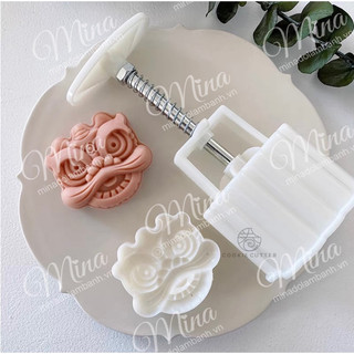 Khuôn trung thu lò xo 3d đầu lân