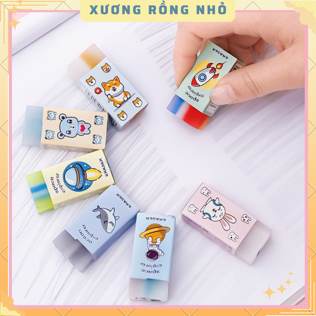 Tẩy Bút Chì Hình Dễ Thương Đầy Màu Sắc Cho Bé Xương Rồng Nhỏ