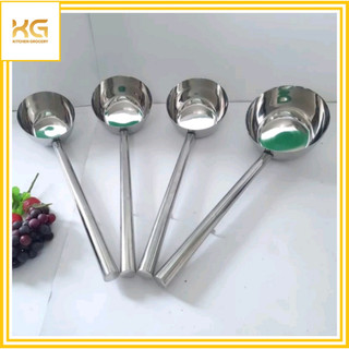 Gáo múc nước cán dài inox 201 có móc treo