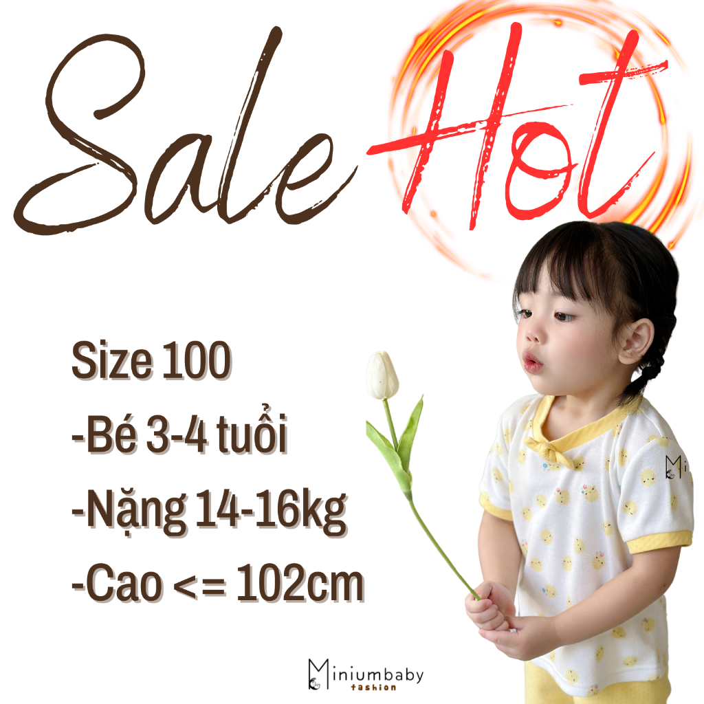 Sale các set quần áo cho trẻ em bé trai, gái mùa hè thu đông size 100 cho bé 2-3 tuổi nặng 15-18kg Miniumbabyfashion