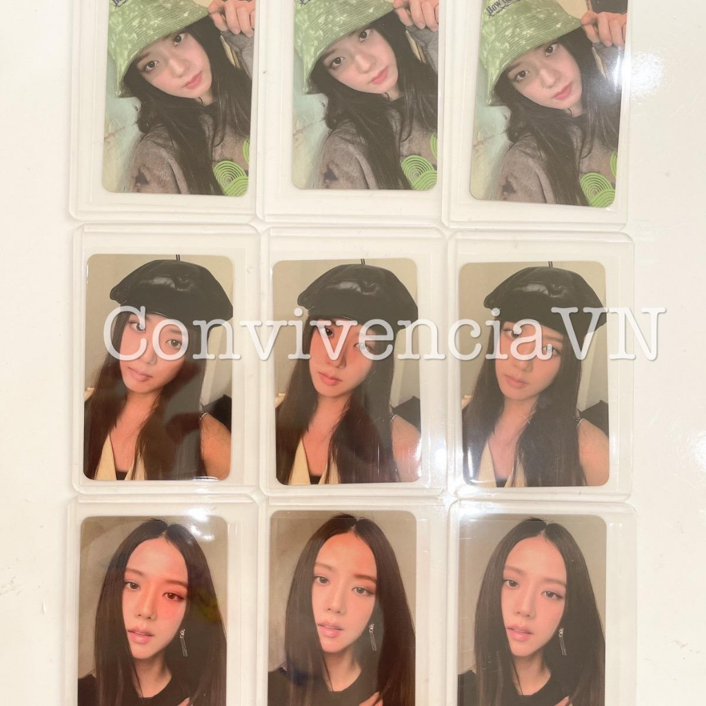 Card lẻ JiSoo mũ xanh- tóc thẳng- Beret