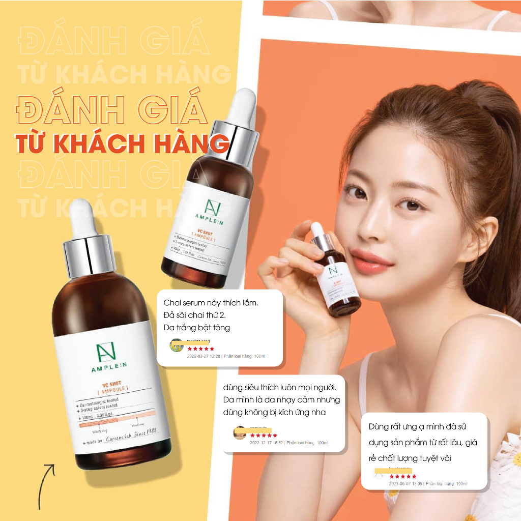 Tinh Chất Vitamin C Dưỡng Trắng Da AMPLE:N VC Shot Ampoule