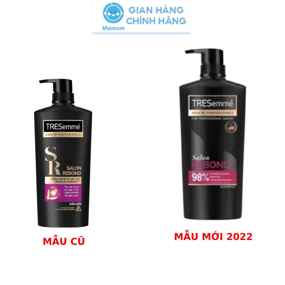 Dầu gôi TRESemme Salon REBOND 850g ngăn rụng tóc giảm 98% tóc gãy rụng.