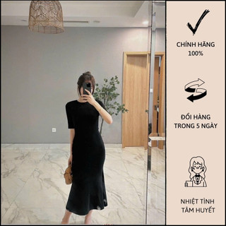 Đầm Thun Cổ Tròn Dáng Dài Đuôi Cá Nhẹ Nhàng Trẻ Trung - C0786