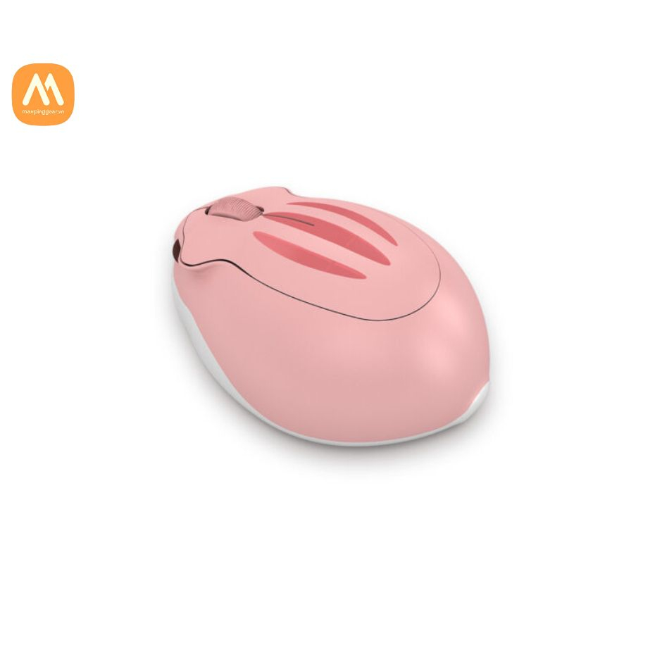 Chuột máy tính không dây AKKO Hamster Plus – TARO Xám/ MOMO Hồng
