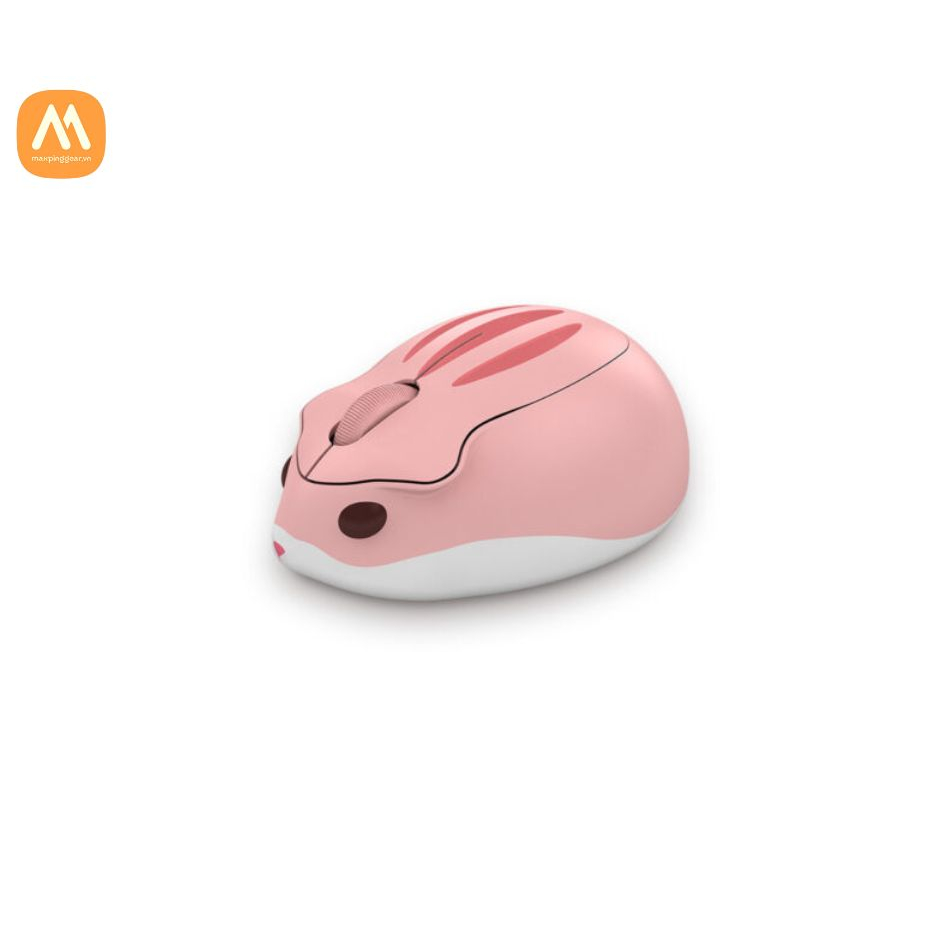 Chuột máy tính không dây AKKO Hamster Plus – TARO Xám/ MOMO Hồng