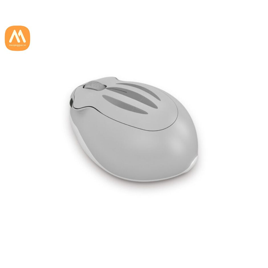 Chuột máy tính không dây AKKO Hamster Plus – TARO Xám/ MOMO Hồng