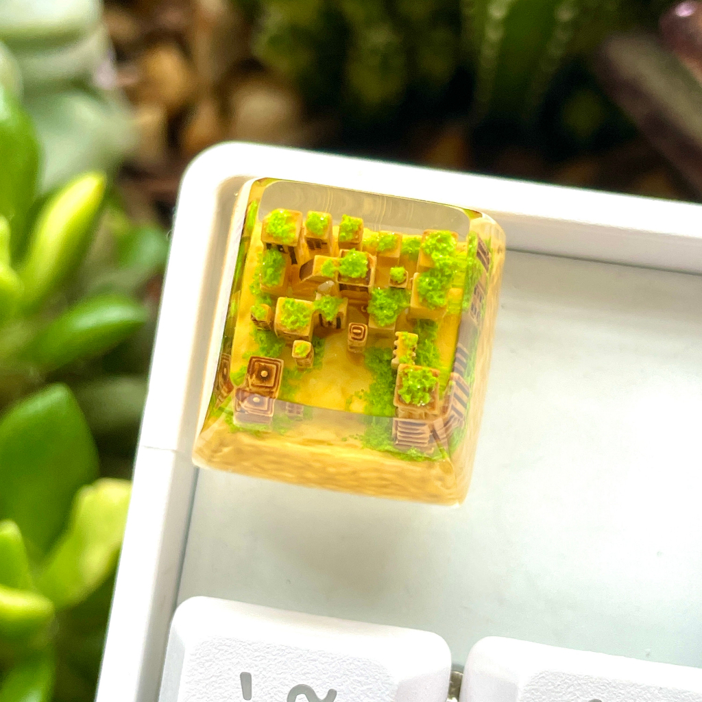 Keycap thành phố bỏ hoang, nút bàn phím cơ, artisan keycap