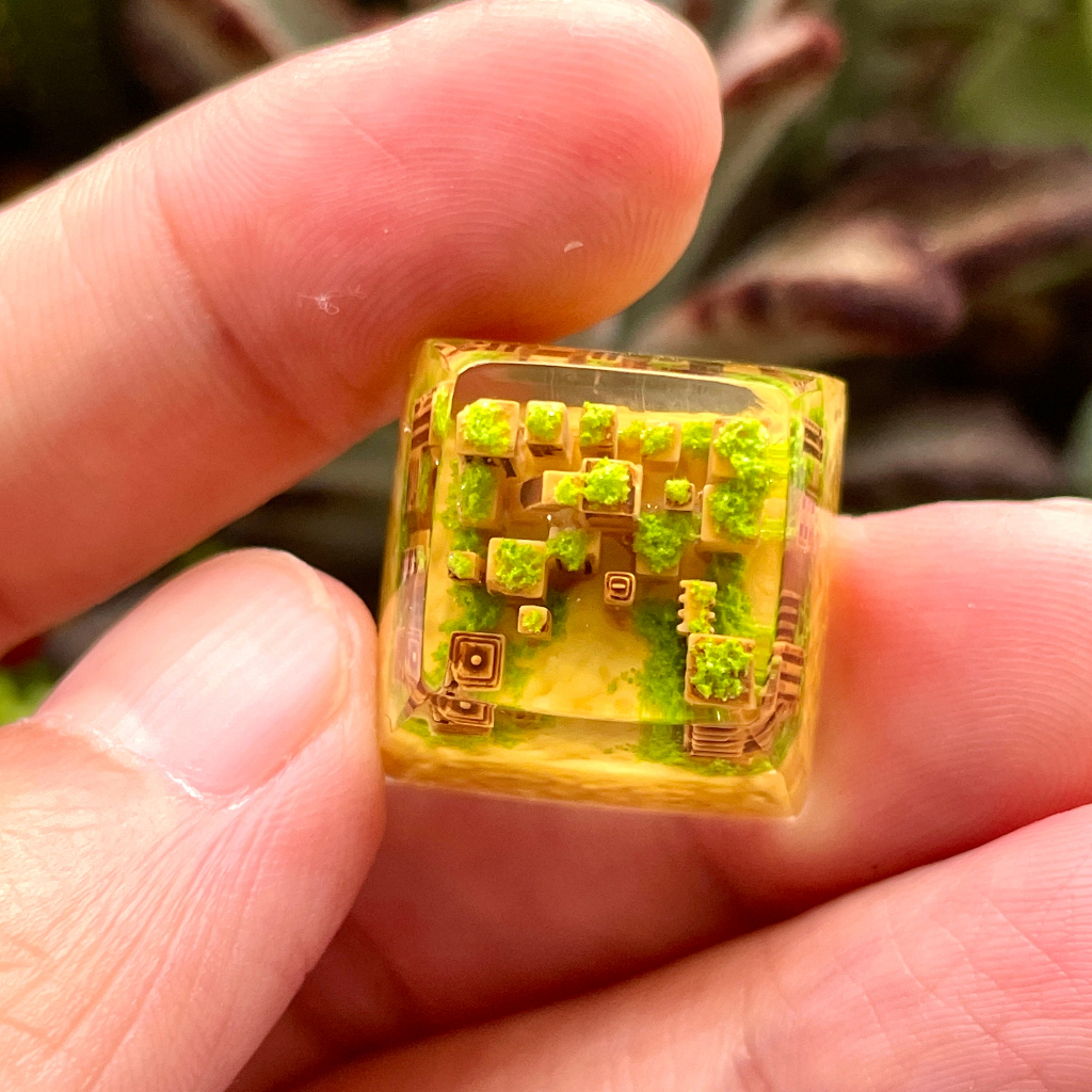 Keycap thành phố bỏ hoang, nút bàn phím cơ, artisan keycap