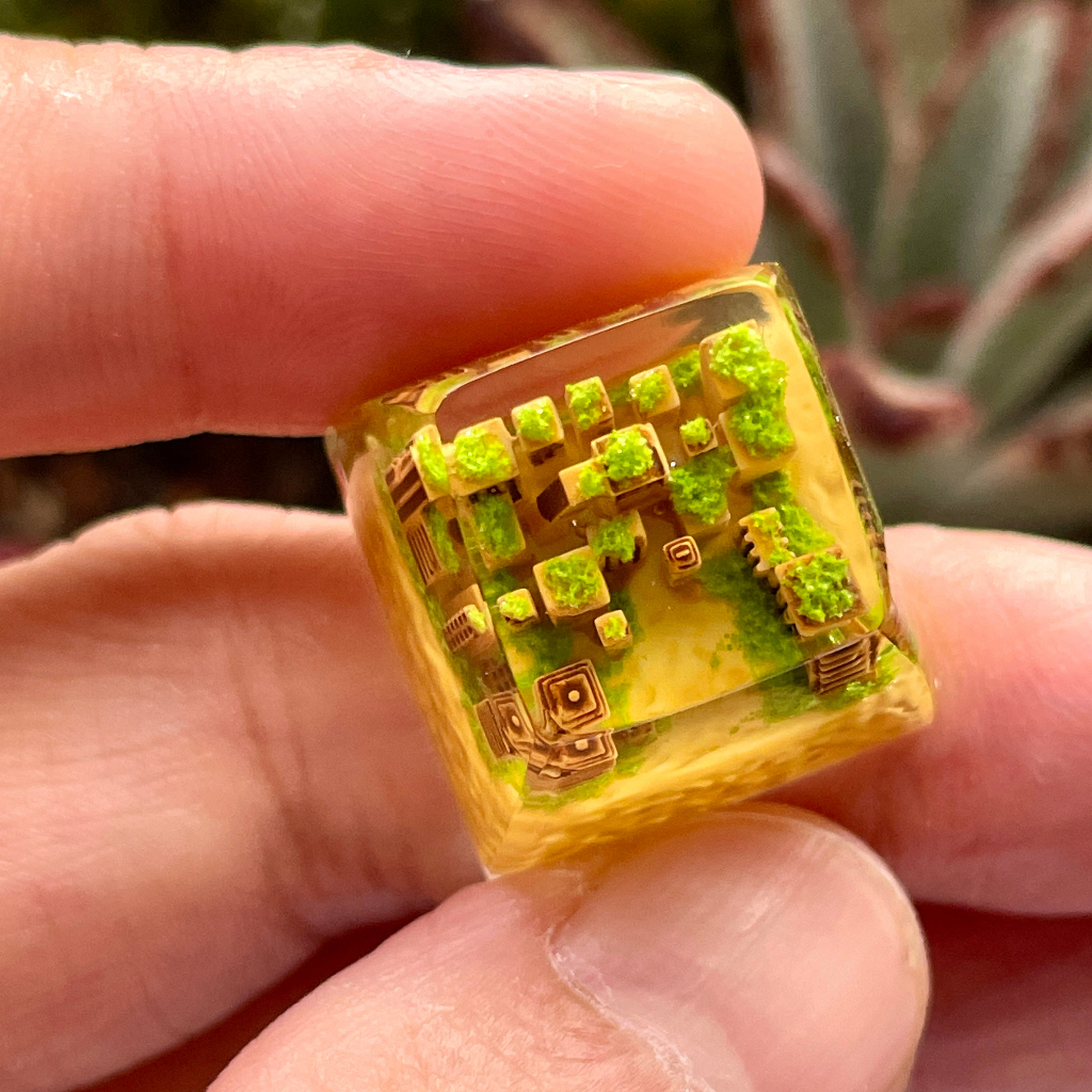 Keycap thành phố bỏ hoang, nút bàn phím cơ, artisan keycap