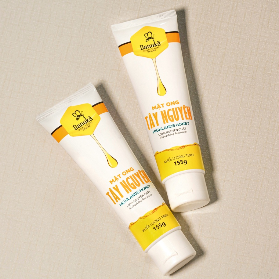 Tuýp Mật Ong Nguyên Chất Tây Nguyên Danuka, Tuýp Nhỏ Tiện Dụng Hàm Lượng 155g/tuýp Chính Hãng
