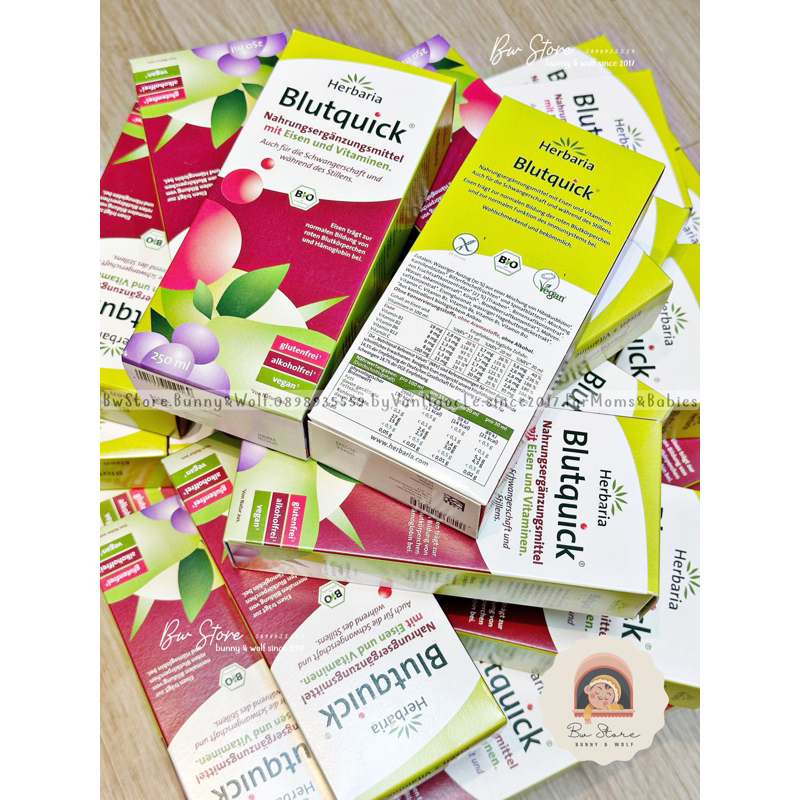 Sắt Nước Hữu Cơ Herbaria Blutquick Đức dành cho bé từ 1y & người lớn - 250ml / 500ml