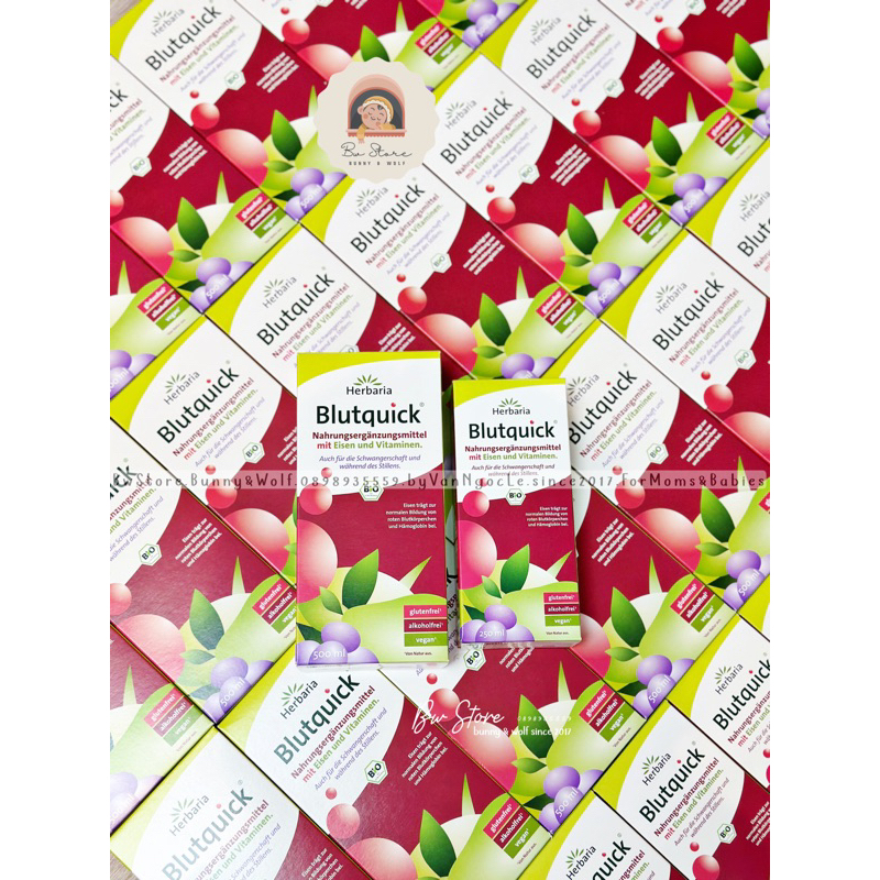 Sắt Nước Hữu Cơ Herbaria Blutquick Đức dành cho bé từ 1y & người lớn - 250ml / 500ml