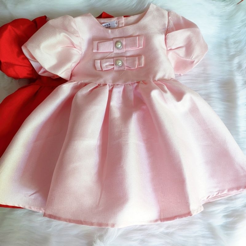 Váy bé gái tùng xoè chất thô dạ kết nơ cực xinh size 8-25kg