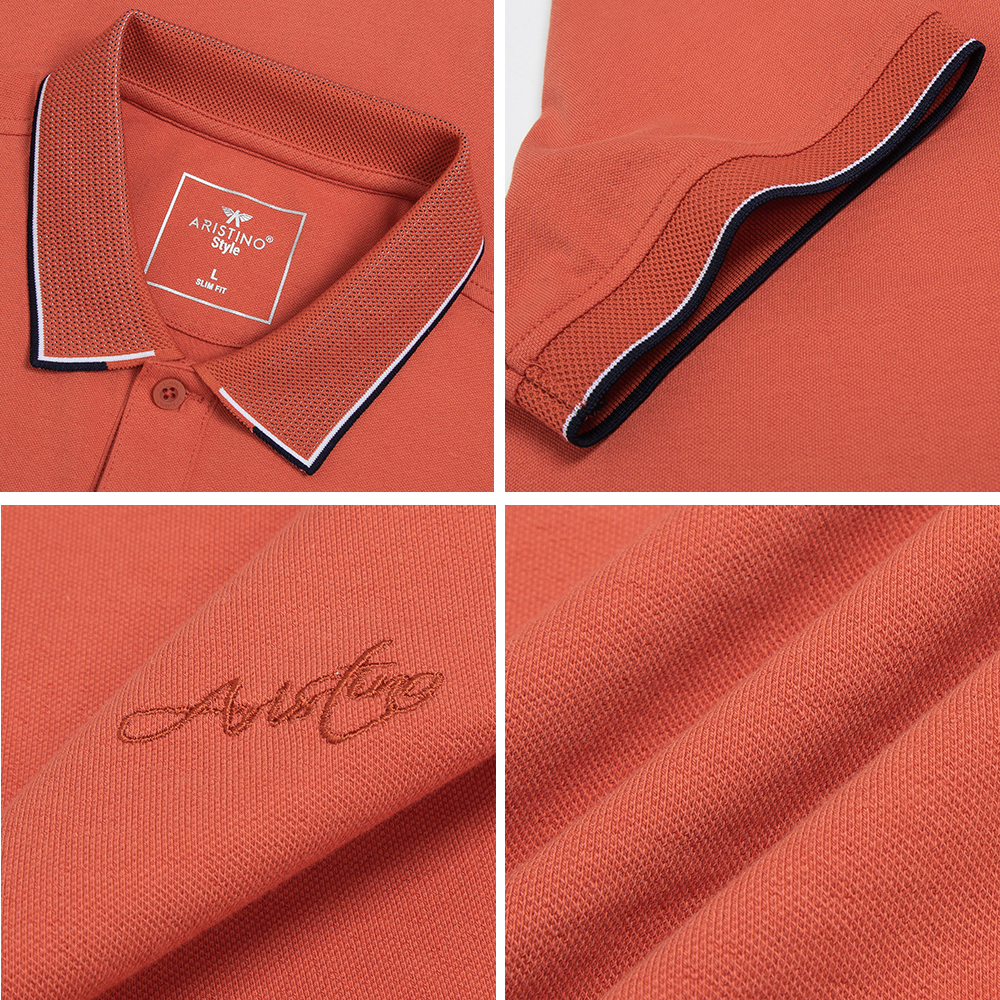 Áo polo ngắn tay ARISTINO 4 màu trẻ trung lịch sử, chất cotton organic mềm mát, thoáng khí - APS037S3