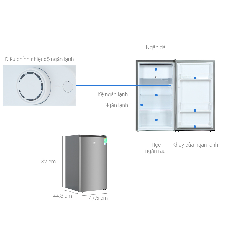 Tủ lạnh Electrolux 94 Lít EUM0930AD-VN 2022
