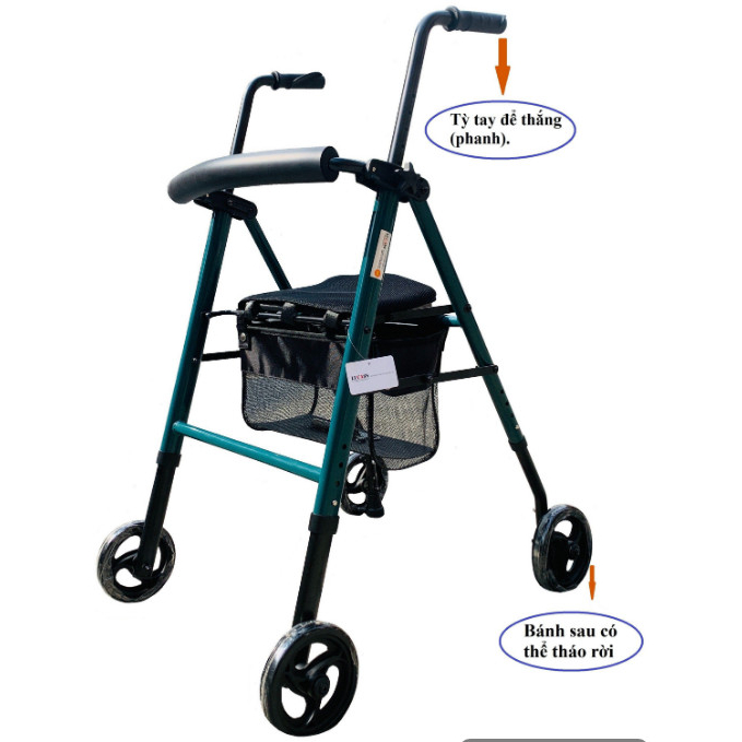 Khung tập đi có ghế Lucass W-67 ( xanh-vàng)