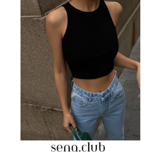 Sena.club- Áo ba lỗ nữ croptop ôm chất thun gân mùa hè , áo croptop 3 lỗ ôm body S09