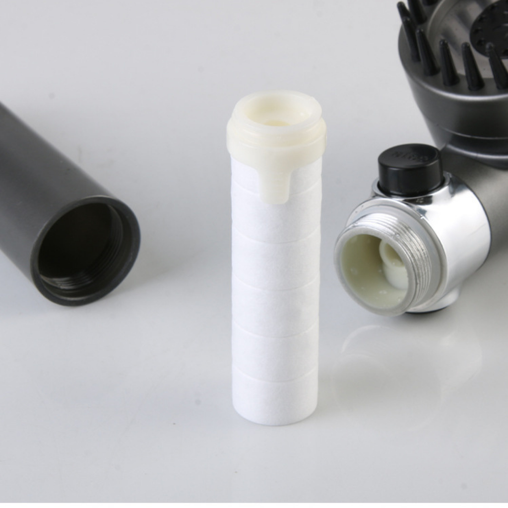 Vòi hoa sen tăng áp 3 chế độ, Đầu vòi hoa sen mát xa răng lược silicone lõi cotton lọc cho nhà tắm