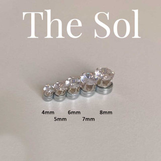 [1 CHIẾC] Khuyên Tai Thép Không Gỉ Unisex Nam Châm Đính Đá - Không Cần Xỏ Lỗ thesolvn