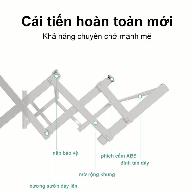 STA-Giàn phơi đồ inox giãn thông minh co giãn thông minh - Sào phơi, giá phơi, giàn phơi đồ