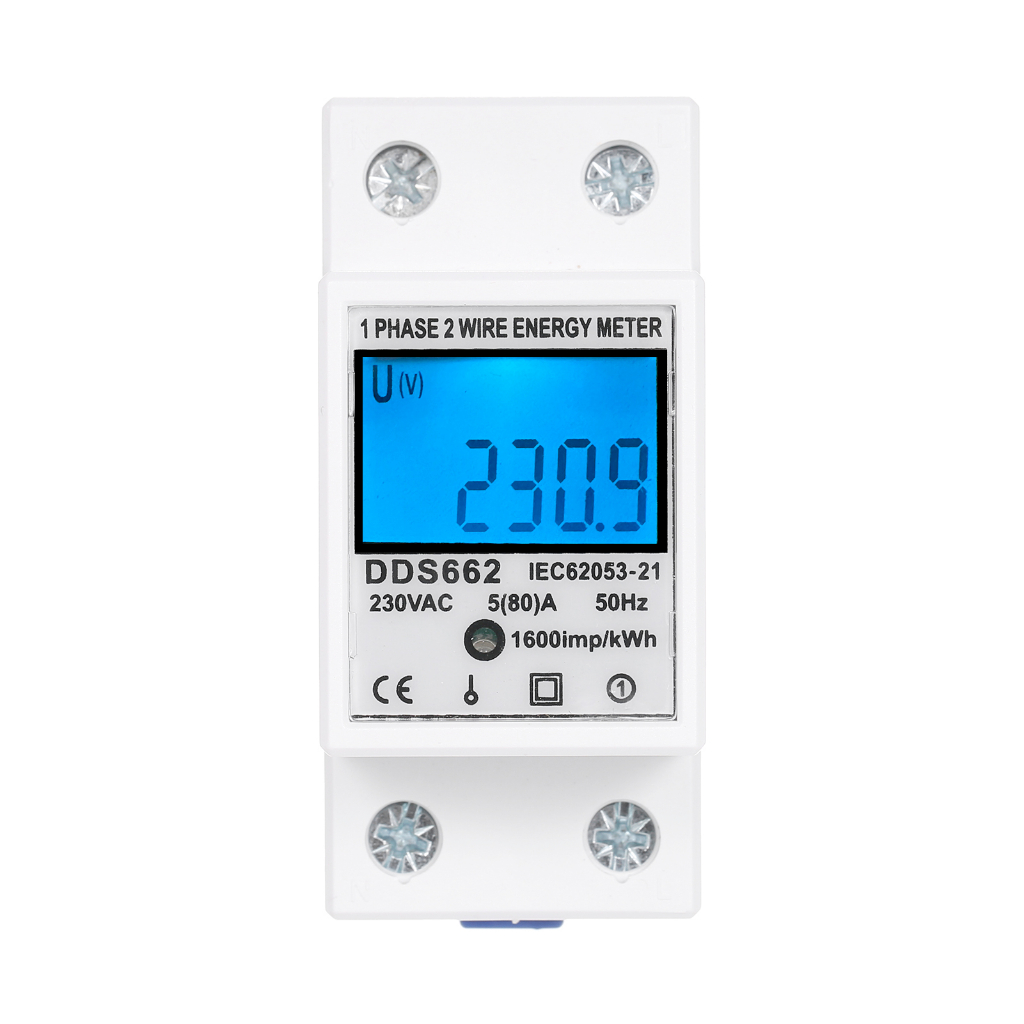 Máy đo năng lượng một pha AC 230V có đèn nền DDS662