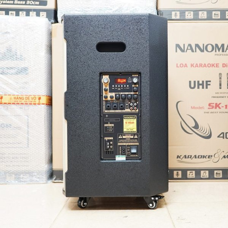Loa kéo 4 tấc Nanomax SK 15D1. công suất 500w tặng 2 micro không dây
