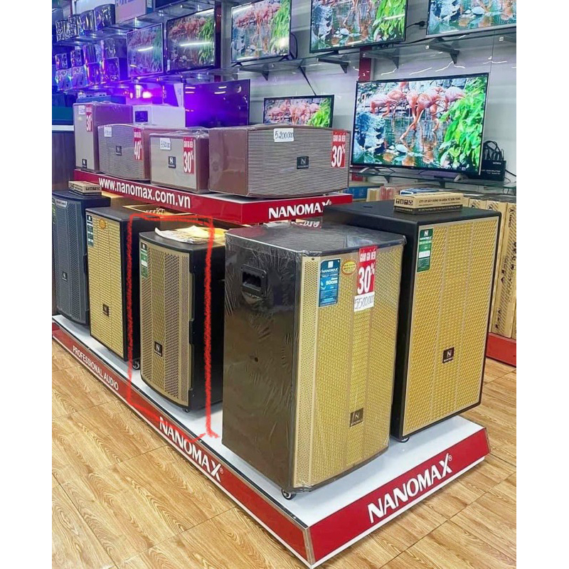 Loa kéo 4 tấc Nanomax SK 15D1. công suất 500w tặng 2 micro không dây