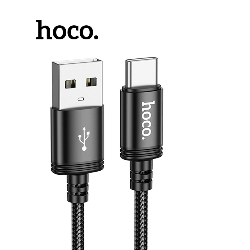 Cáp sạc Hoco X89 sạc nhanh dây dù bện dài 1M cho lP đen