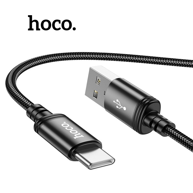 Cáp sạc Hoco X89 sạc nhanh dây dù bện dài 1M cho lP đen