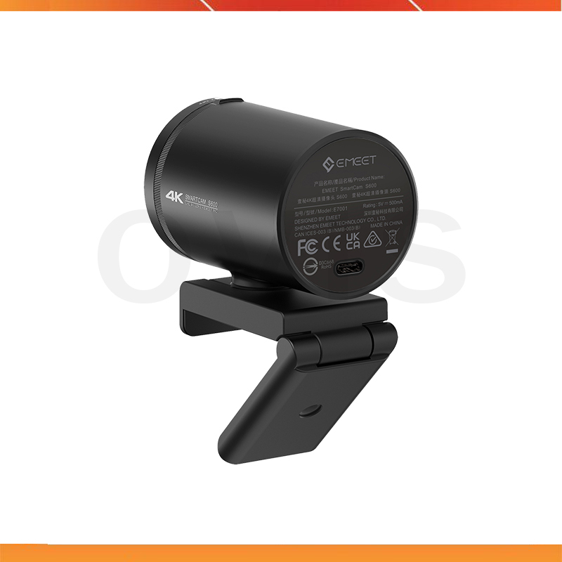 Emeet SmartCam S600 - Webcam Stream Góc Rộng, Độ Phân Giải 4K, Tốc Độ 60FPS, Tự Động Lấy Nét Chỉnh Sáng